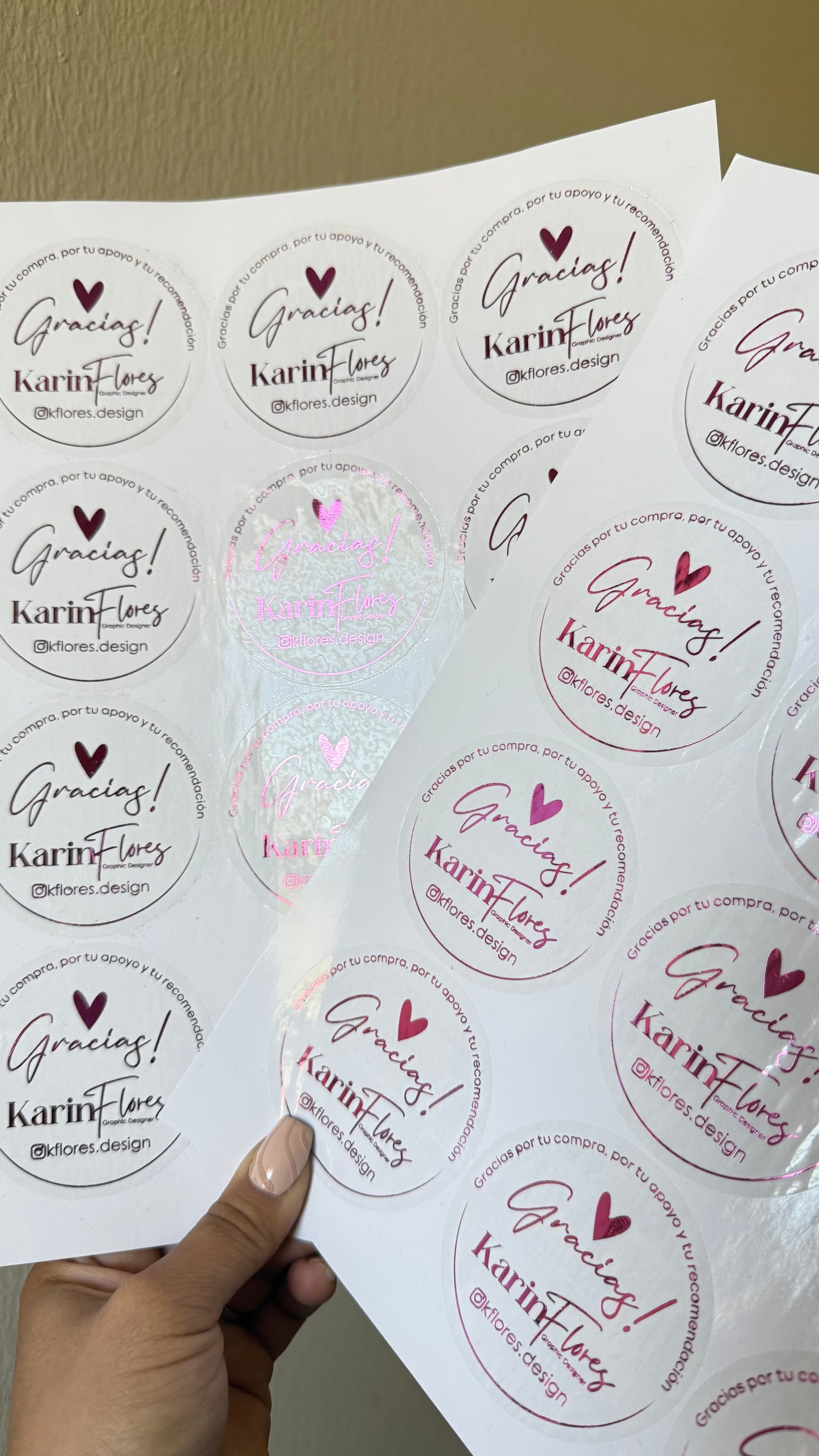Clear Stickers with Foil