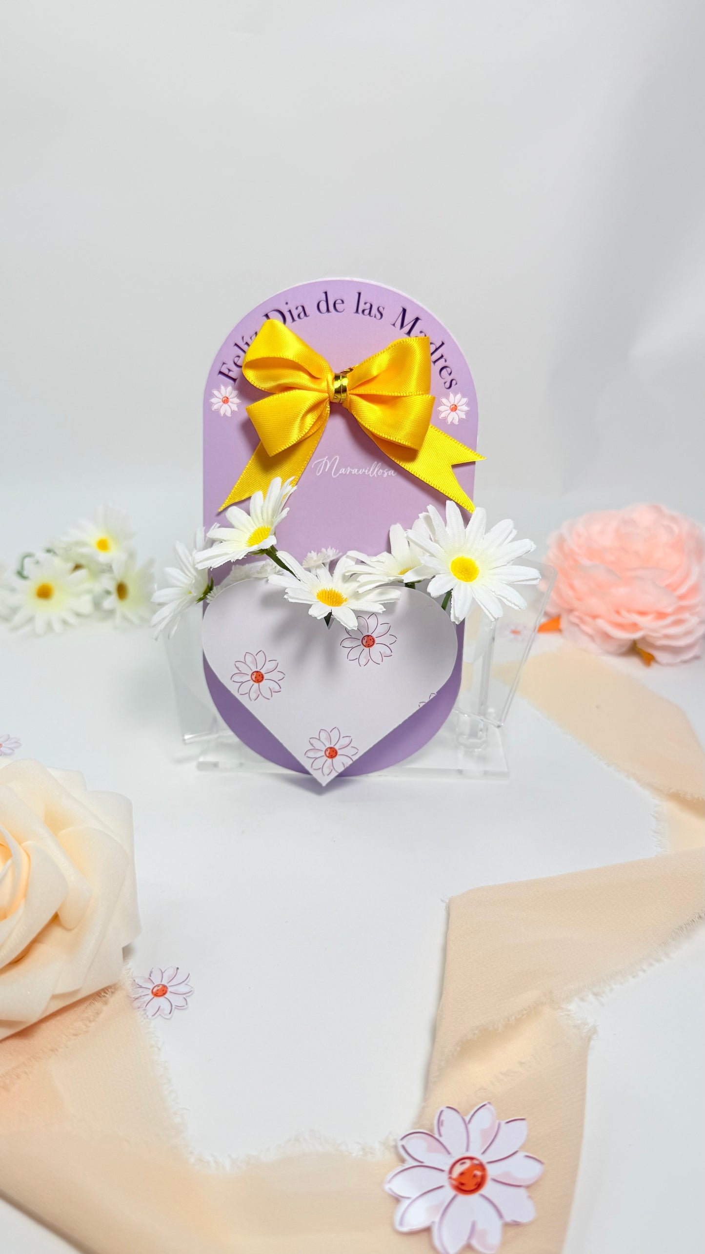 Card with flowers bouquet