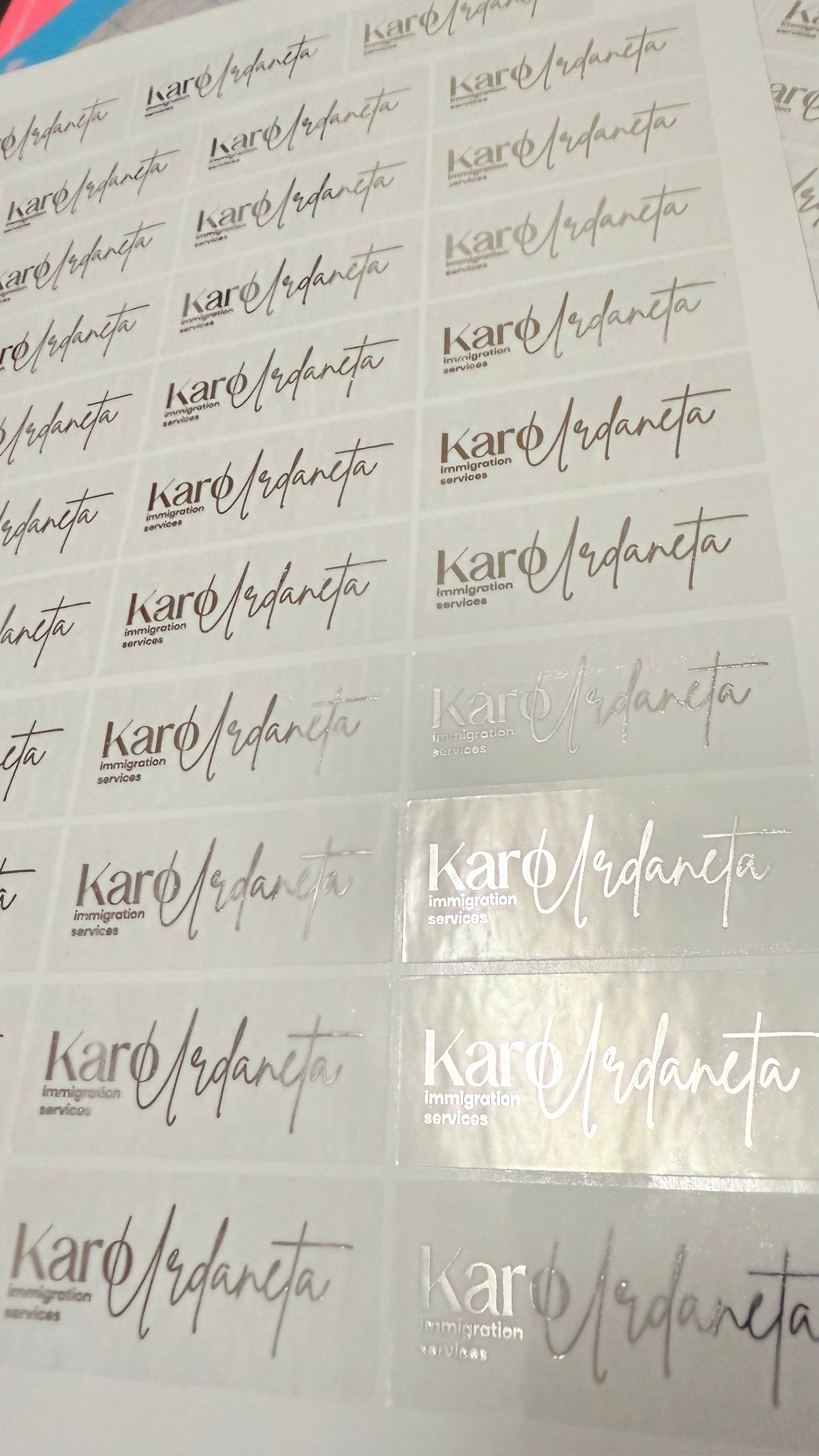 Clear Stickers with Foil