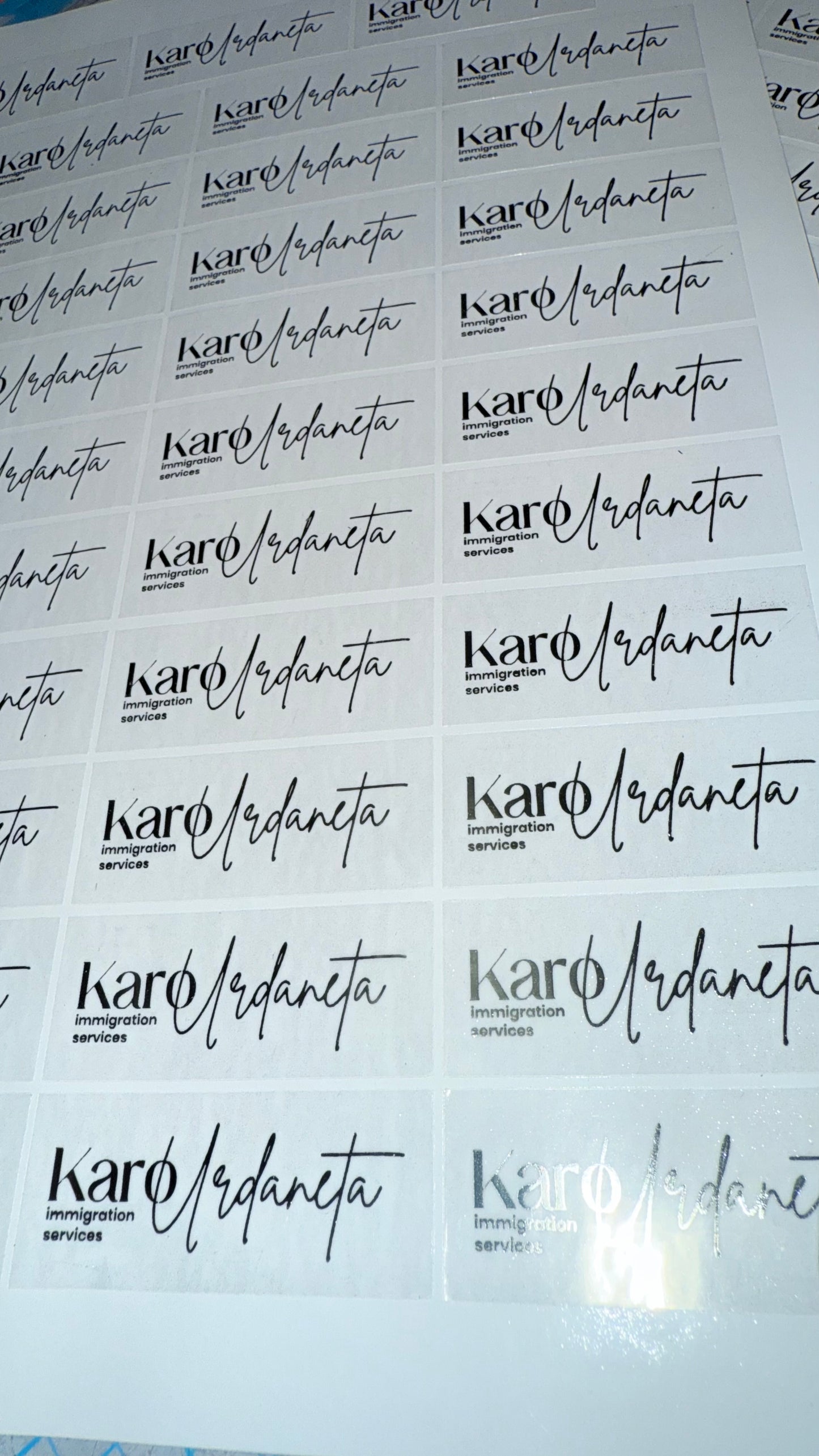 Clear Stickers with Foil