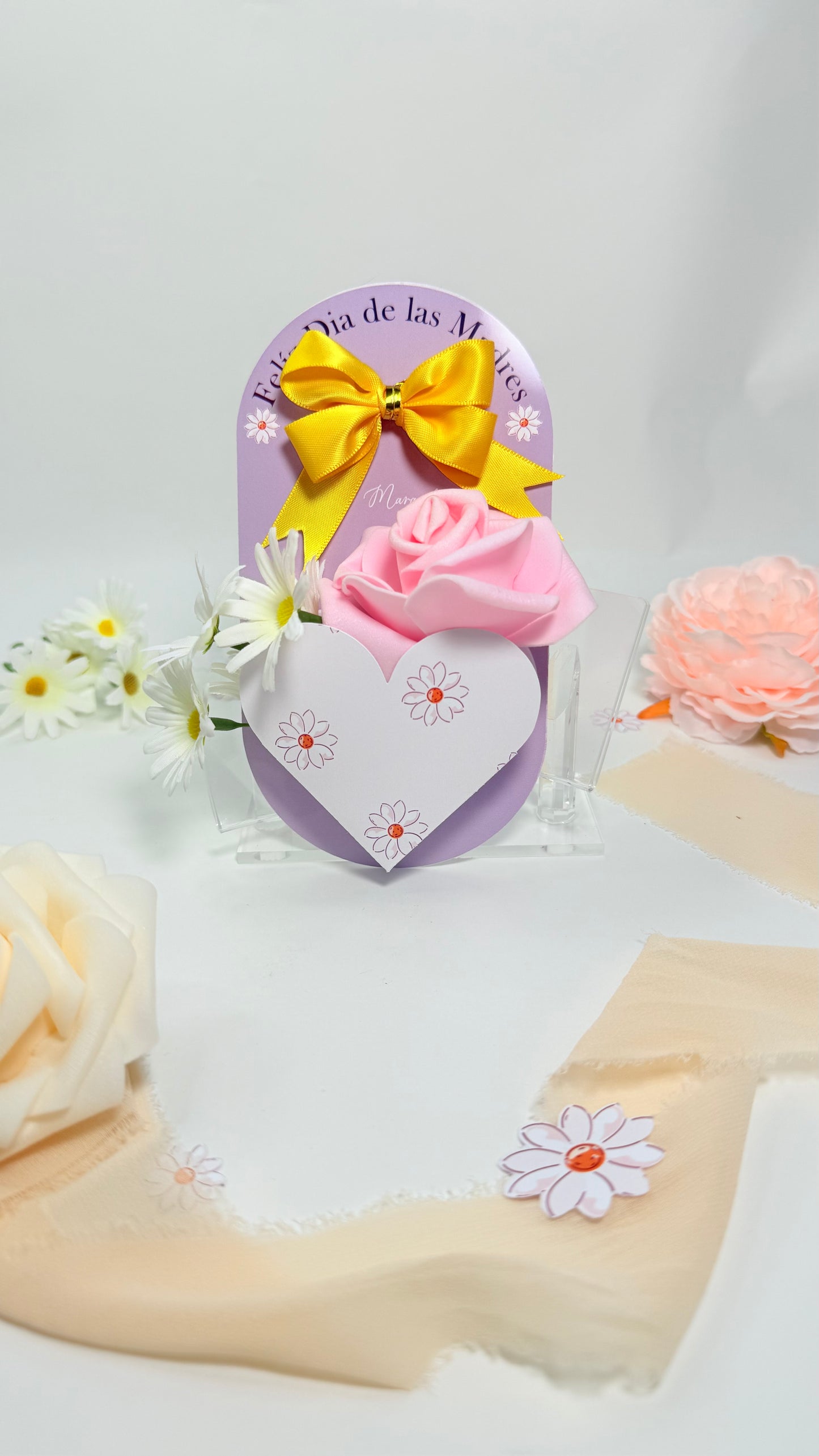 Card with flowers bouquet