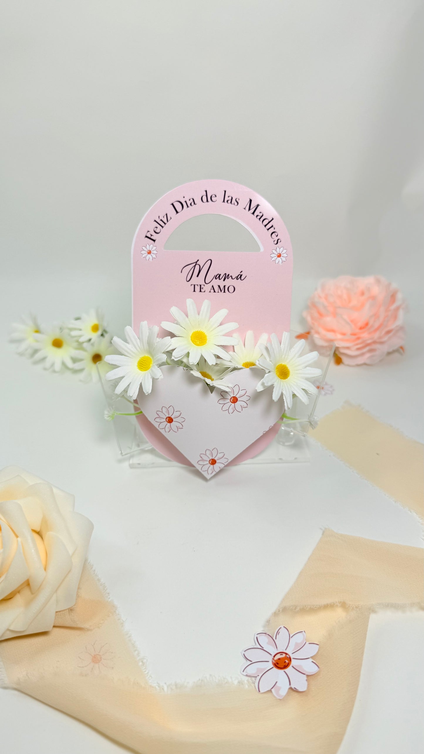 Card with flowers bouquet