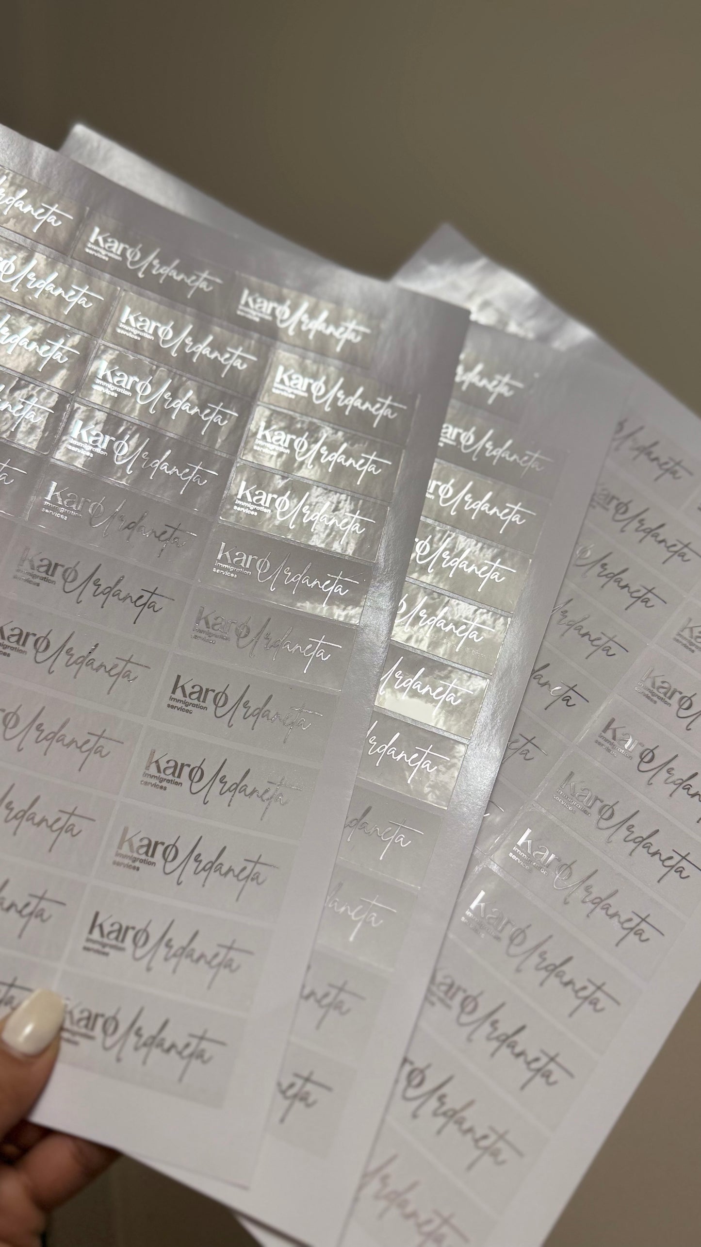 Clear Stickers with Foil