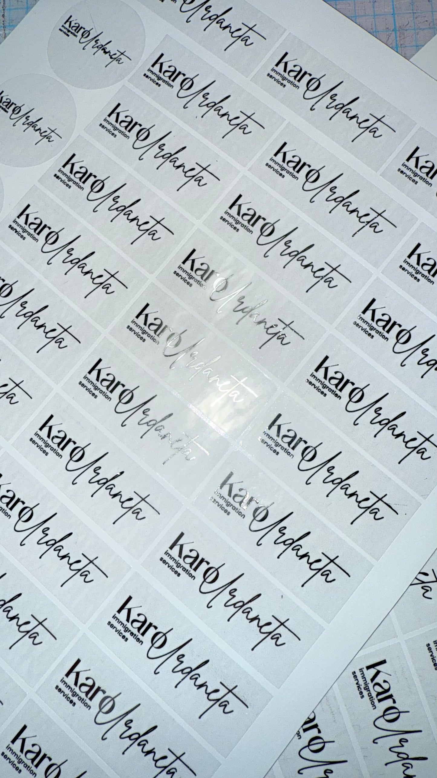 Clear Stickers with Foil