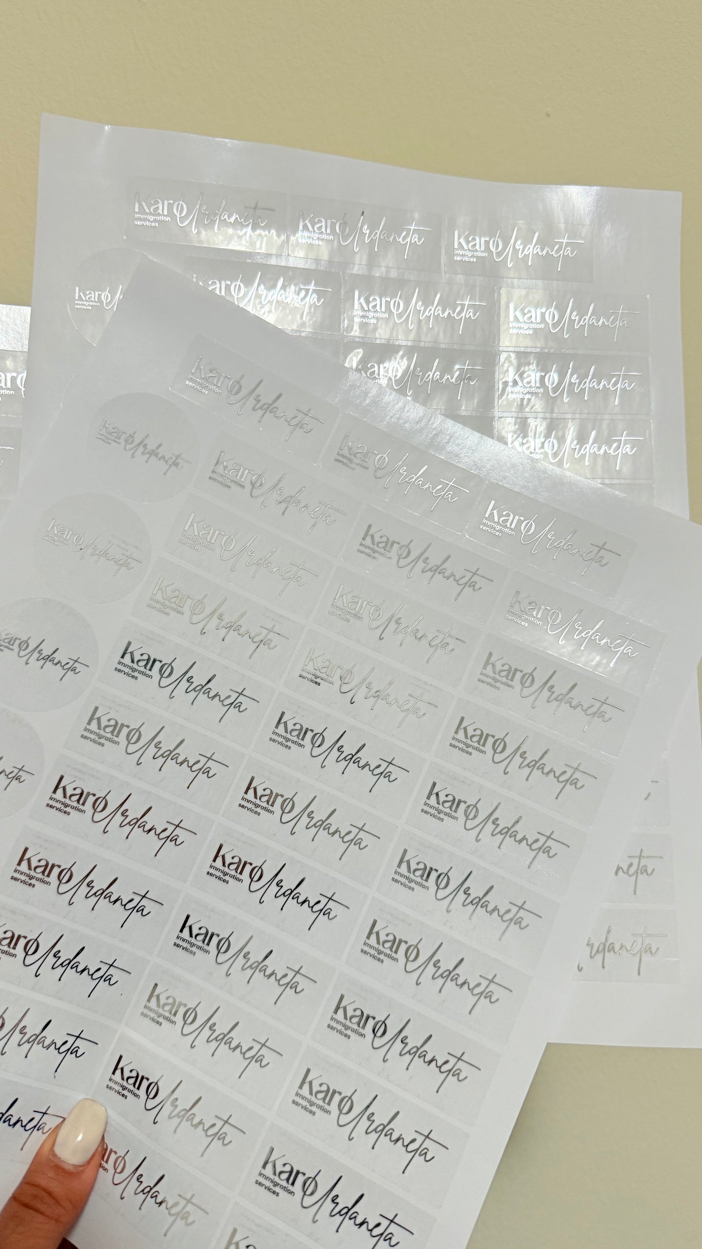 Clear Stickers with Foil